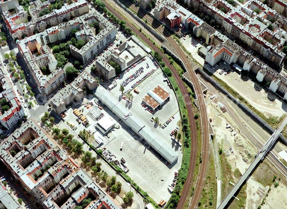 Berlin - Prenzlauer Berg from above - BSR-Depot an der Schönhauser Allee in Berlin-Prenzlauer Berg