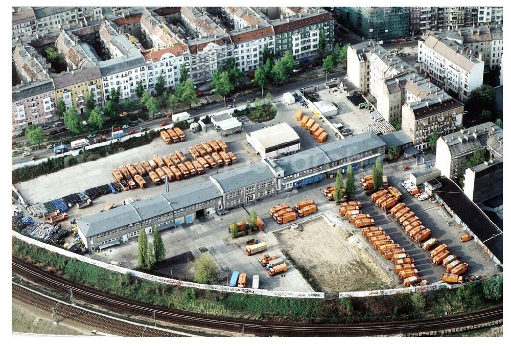 Berlin from above - BSR-Depot an der Schönhauser Allee in Berlin-Prenzlauer Berg