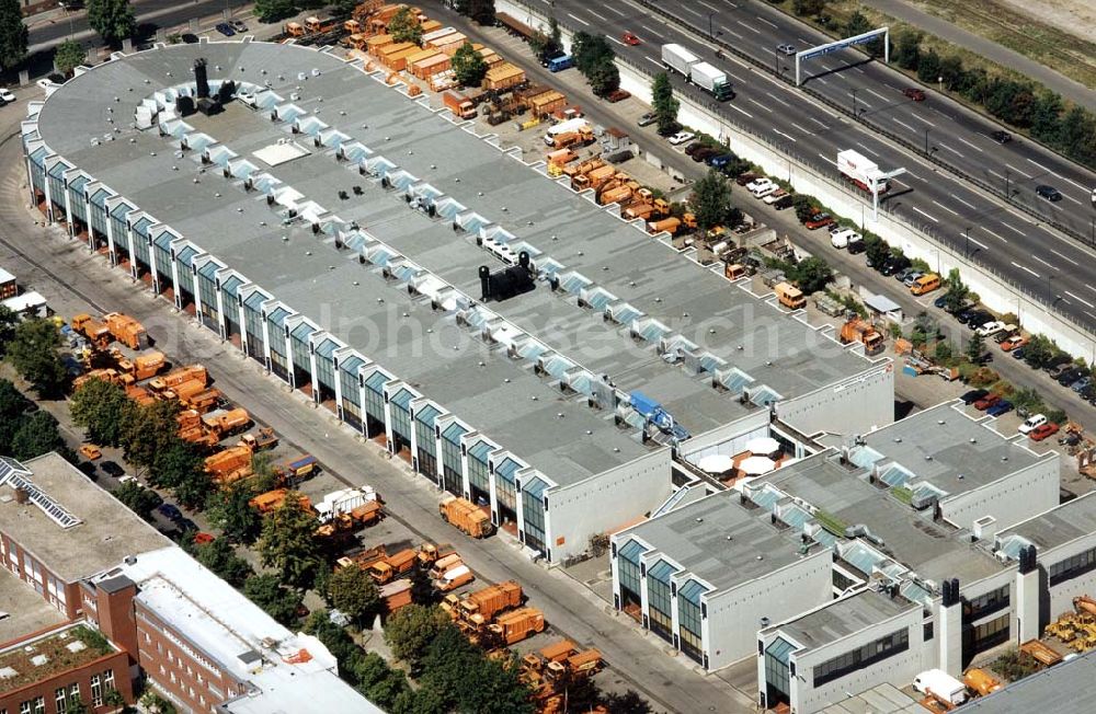 Berlin - Tempelhof from above - BSR-Logistikzentrum an der Ringbahnstraße in Berlin - Tempelhof.