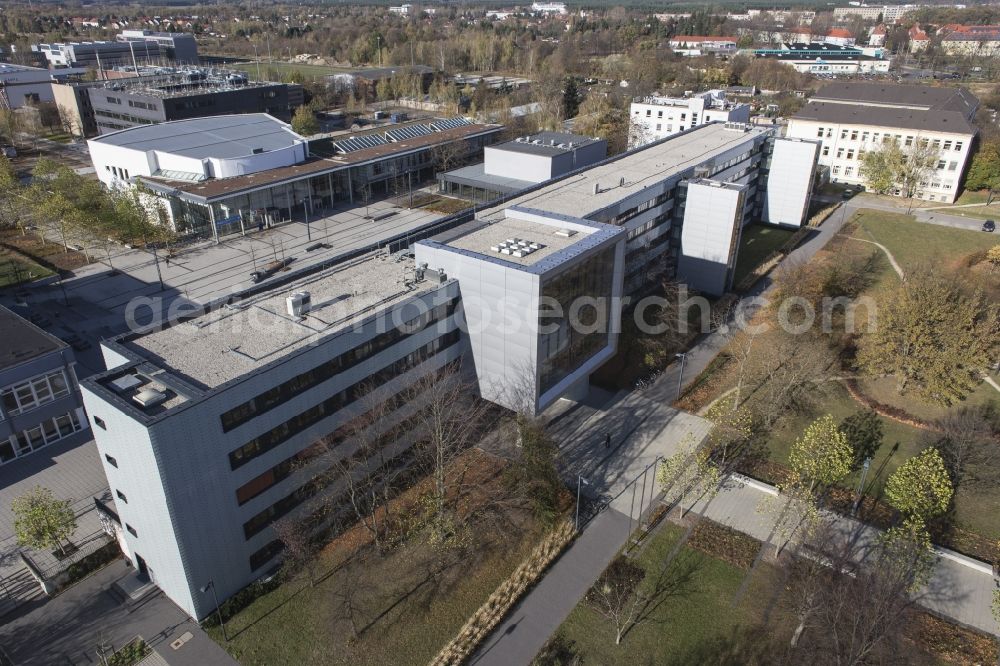 Aerial photograph Cottbus - View of the BTU ( Brandenburg University of Technology ) Cottbus - Senftenberg in the state of Brandenburg. In July 2013 the university was established through a merger of the BTU Cottbus and the Lausitz University