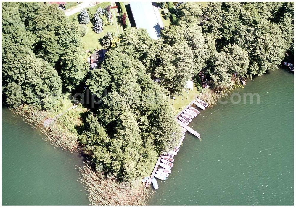 Aerial image Strausberg / BRB - Bötzsee bei Strausberg (Anglerzentrum).