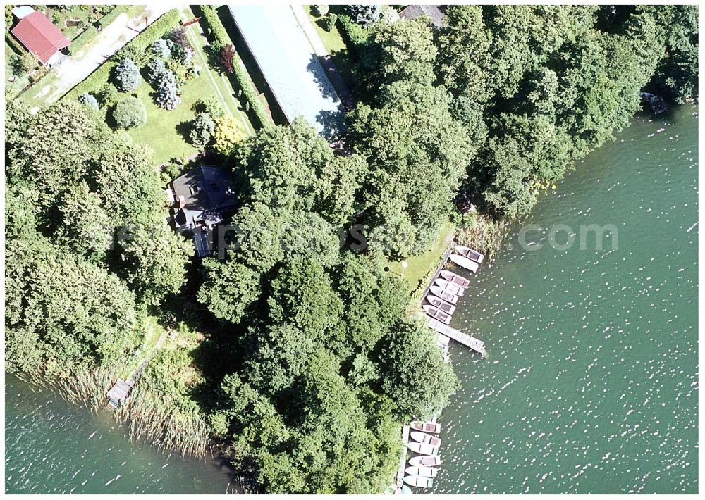 Aerial photograph Strausberg / BRB - Bötzsee bei Strausberg (Anglerzentrum).