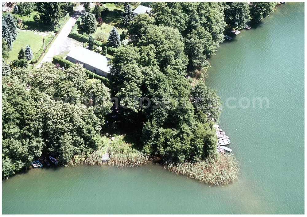 Aerial image Strausberg / BRB - Bötzsee bei Strausberg (Anglerzentrum).