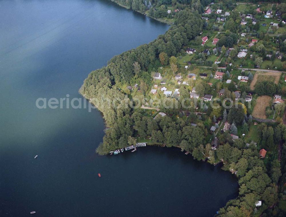 Strausberg from above - Bötzsee bei Strausberg (Anglerzentrum).