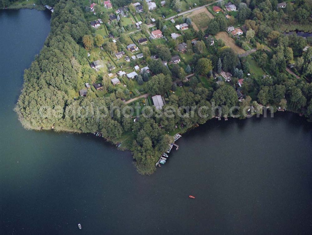 Aerial image Strausberg - Bötzsee bei Strausberg (Anglerzentrum).