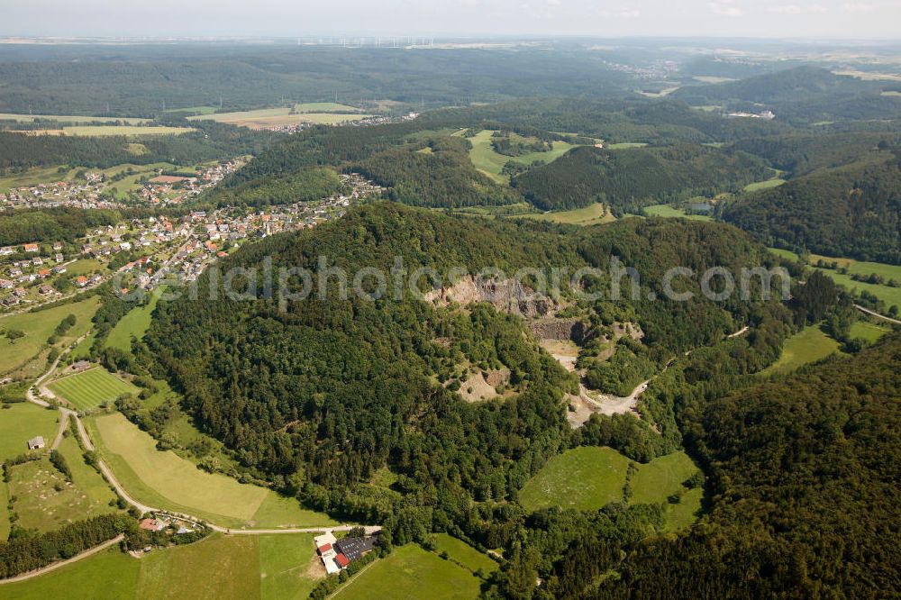 Aerial image Diemelsee - Blick auf Buchenwälder am Nationalpark Diemelsee, einem Weltnaturerbegebiet der UNESCO. Beech forests in the National Park Diemelsee, a World Natural Heritage Site by UNESCO.