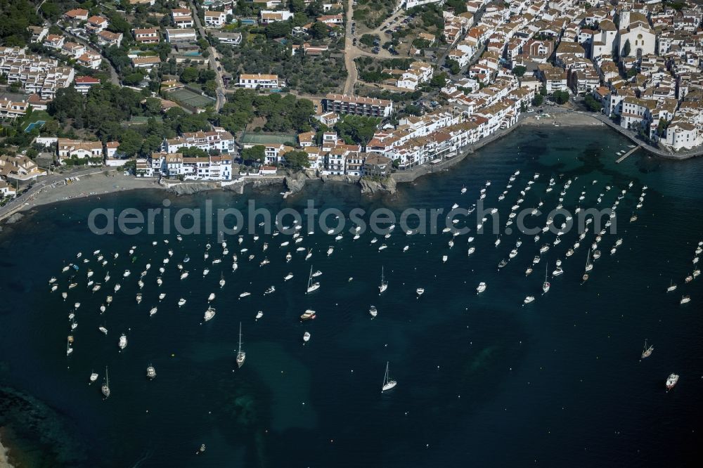 Cadaques from the bird's eye view: Bay Punta de Sa Costa with of Cadaques in Spain