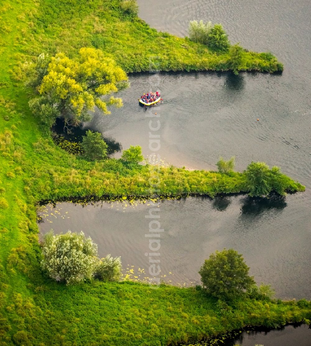 Aerial photograph Hattingen - Groyne head of the Ruhr river course in Hattingen in the state North Rhine-Westphalia