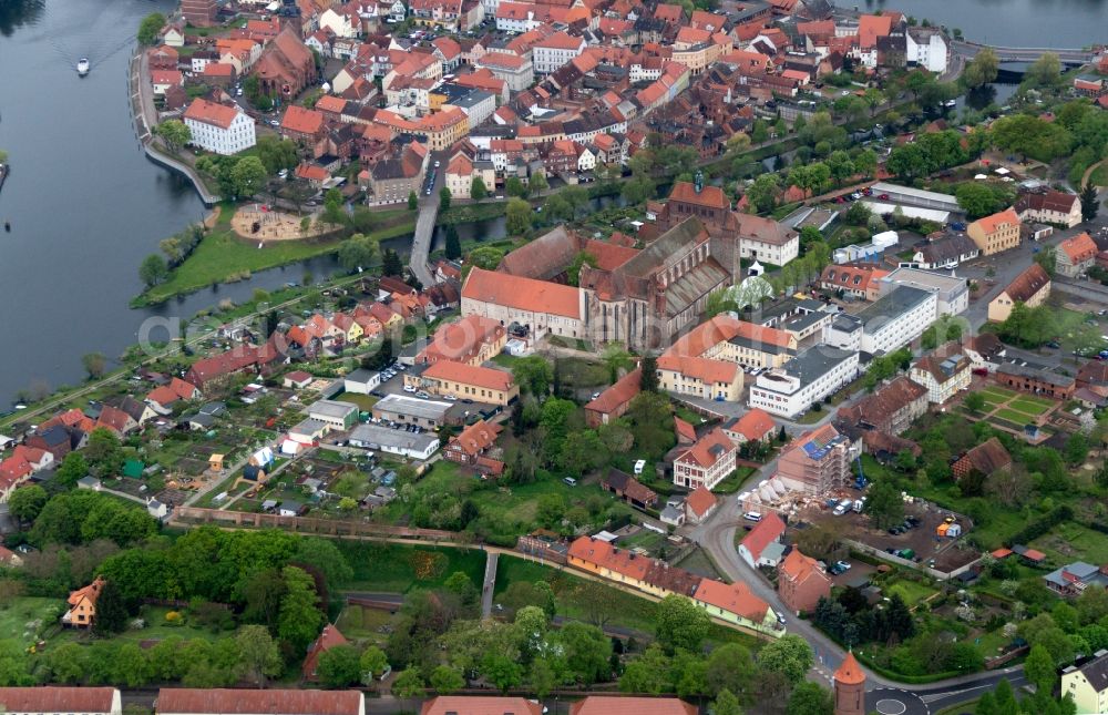 Aerial image Hansestadt Havelberg - View on the exhibition Bundesgartenschau in Hansestadt Havelberg in the state Saxony-Anhalt