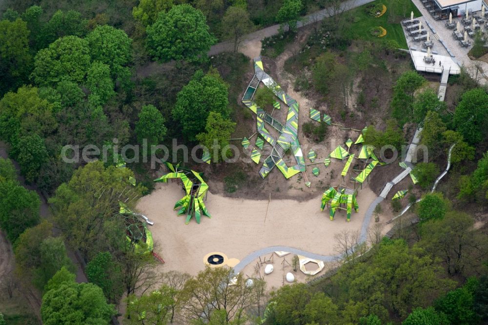 Rathenow from above - Site of the Federal Garden Show 2015 (BUGA) in Rathenow in Brandenburg