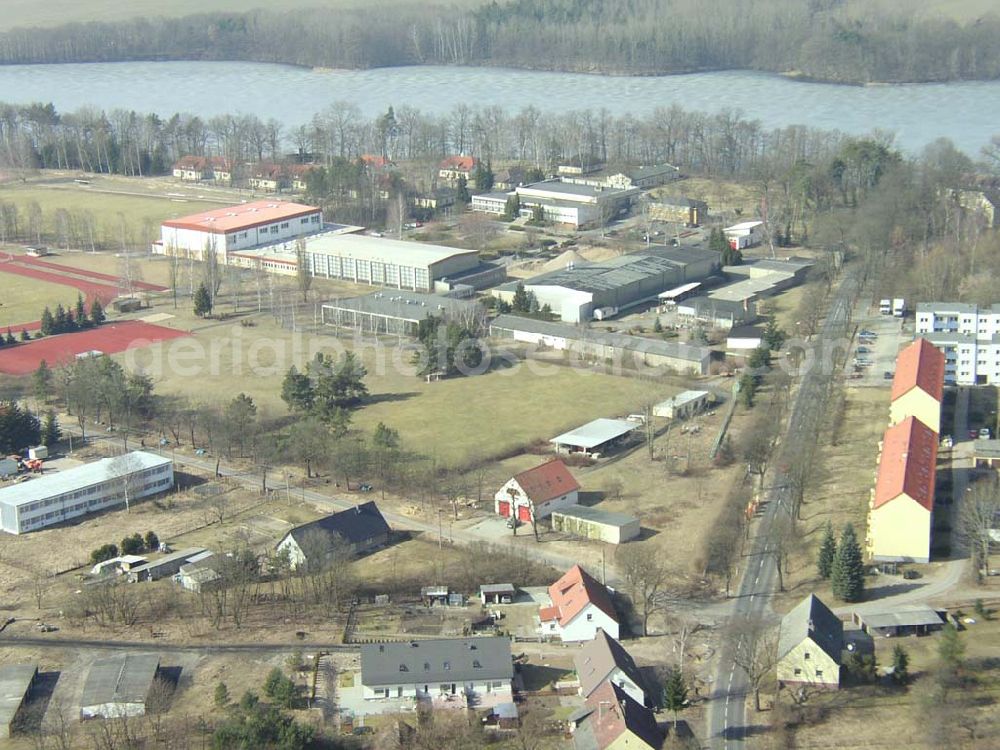 KIENBAUM / BRANDENBURG from the bird's eye view: Bundesleistungssportzentrum Kienbaum in Brandenburg. 16.03.03