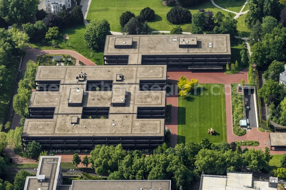 Bonn from above - Views of the Federal Ministry for Economic Cooperation and Development, the former Federal Chancellery in the Willy-Brandt-Allee in Bonn in North Rhine-Westphalia