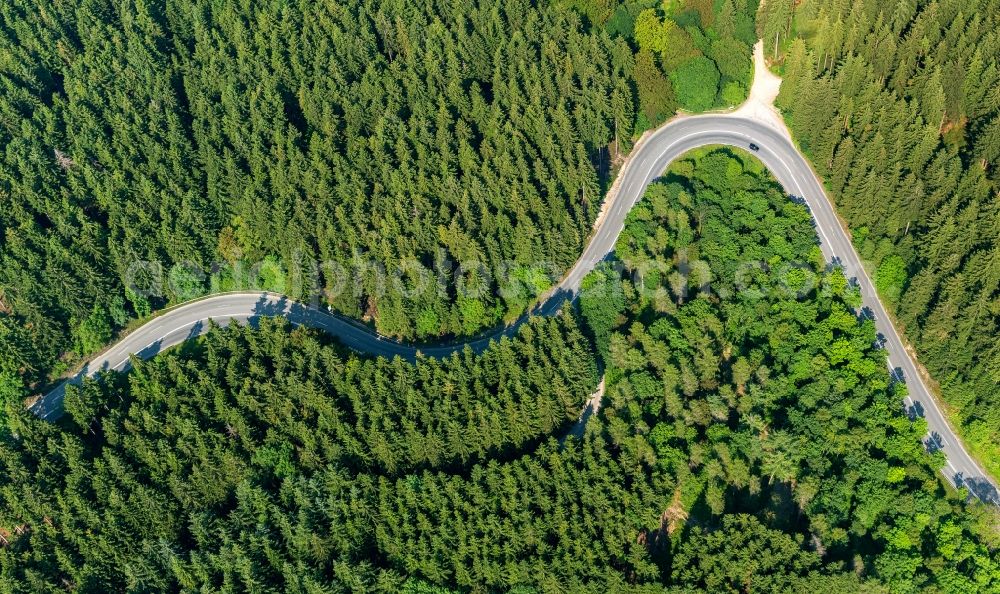 Winterberg from the bird's eye view: View of the federal highway 236 near Winterberg in the state of North Rhine-Westphalia