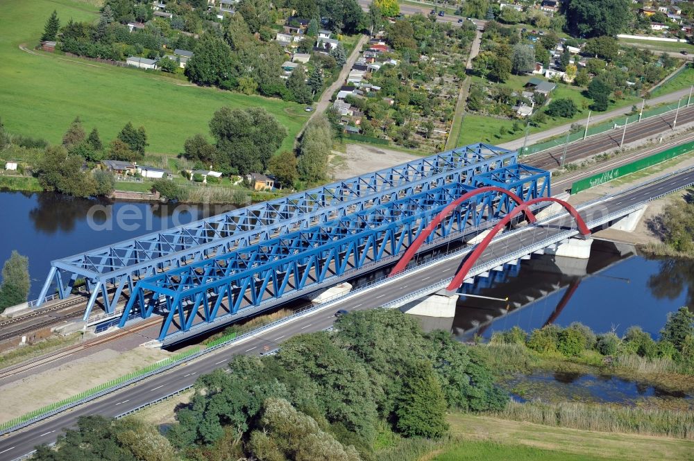 Aerial photograph Rathenow - View of federal road 188 in Rathenow in the state Brandenburg