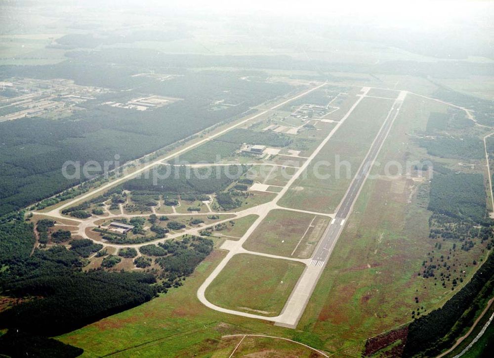 Aerial image Holzdorf - Bundeswehrflugplatz Holzdorf in Brandenburg.