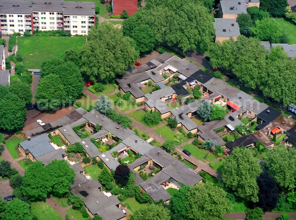 Duisburg from above - Parcel on the Knappenstrasse destrict Homberg in Duisburg in the state North Rhine-Westphalia