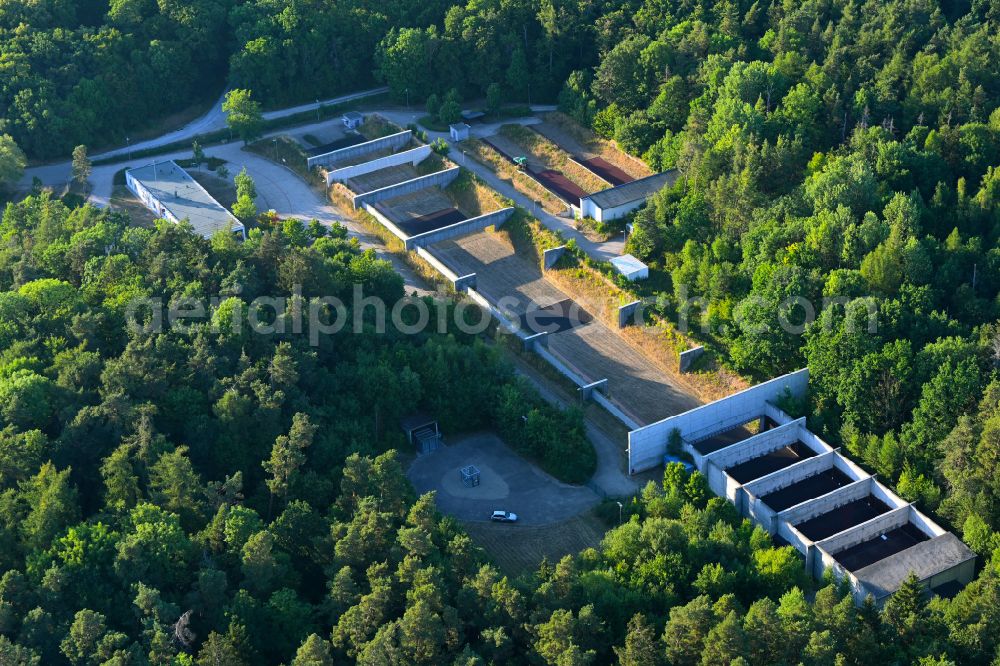 Isseroda from the bird's eye view: Training Area firing range aerea of Polizei in Isseroda in the state Thuringia, Germany