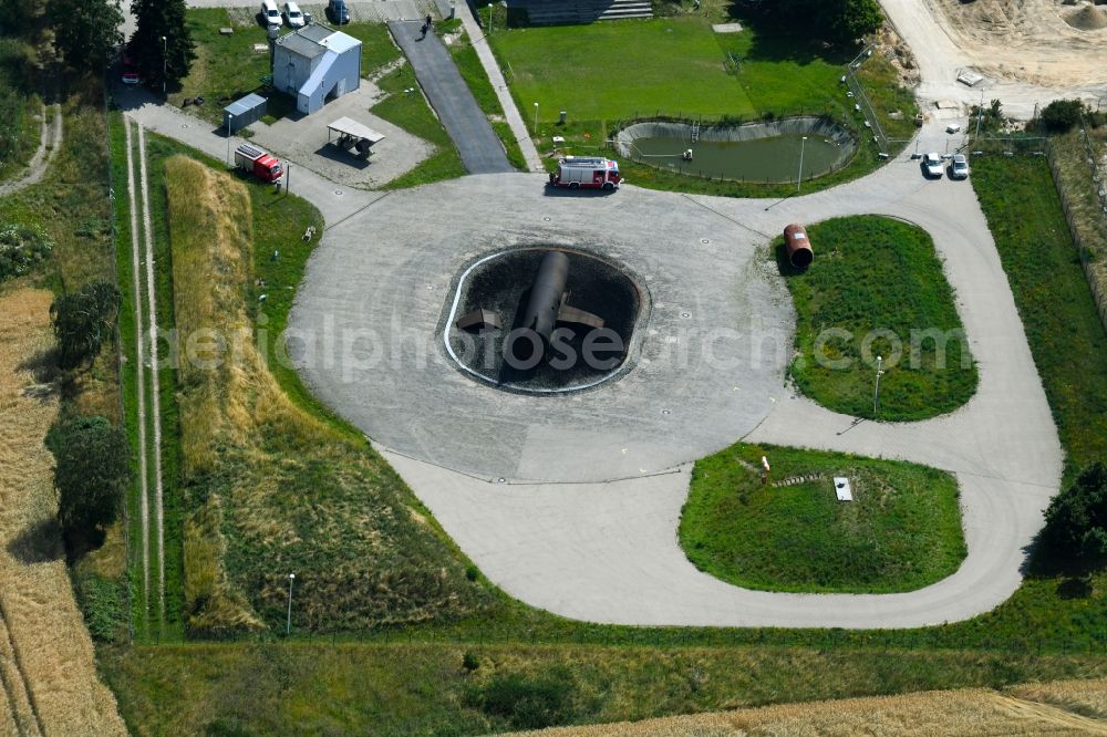 Schönefeld from the bird's eye view: Trainings camp Grounds of the fire depot in Schoenefeld in the state Brandenburg, Germany