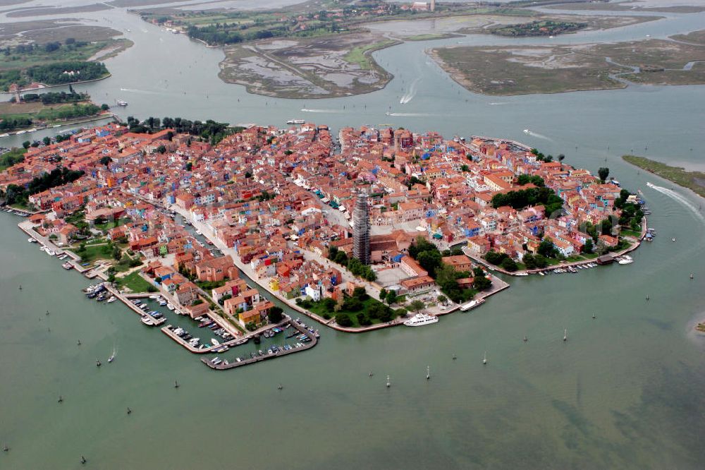 Aerial photograph Venedig - Blick auf die Insel Burano in der Lagune von Venedig. View to the island Burano in the lagoon of Burano.