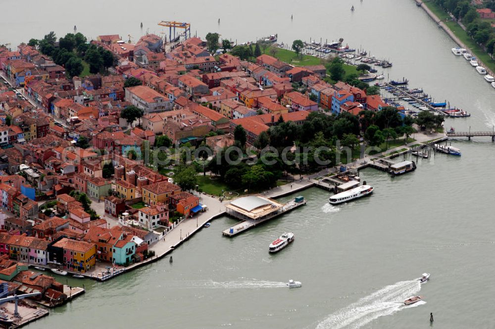 Aerial photograph Venedig - Blick auf die Insel Burano in der Lagune von Venedig. View to the island Burano in the lagoon of Burano.