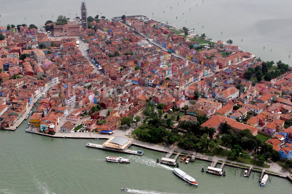 Aerial image Venedig - Blick auf die Insel Burano in der Lagune von Venedig. View to the island Burano in the lagoon of Burano.