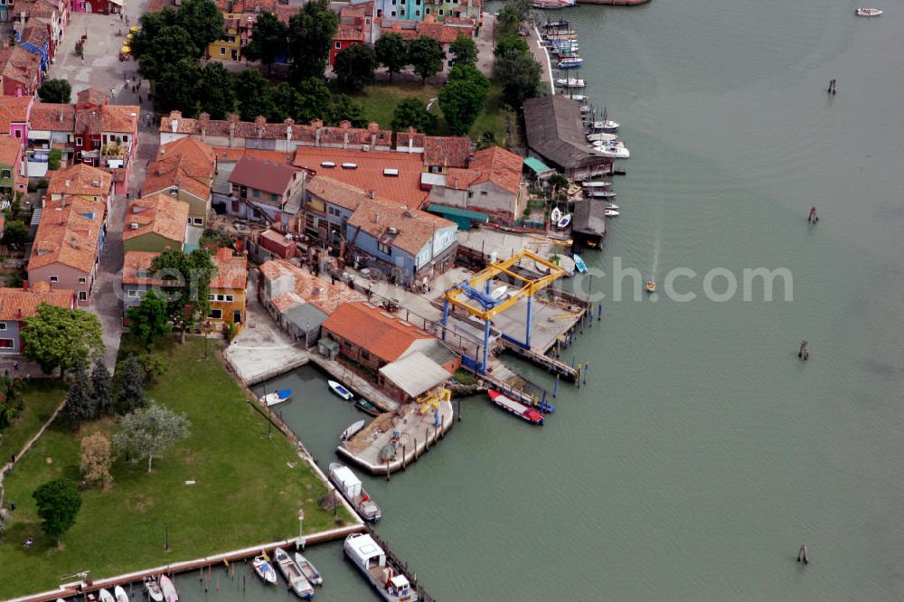 Aerial image Venedig - Blick auf die Insel Burano in der Lagune von Venedig. View to the island Burano in the lagoon of Burano.