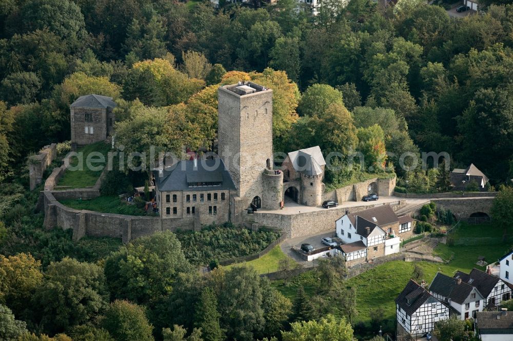 Aerial image Hattingen - View of the Burg Blankenstein in Hattingen in North Rhine-Westphalia