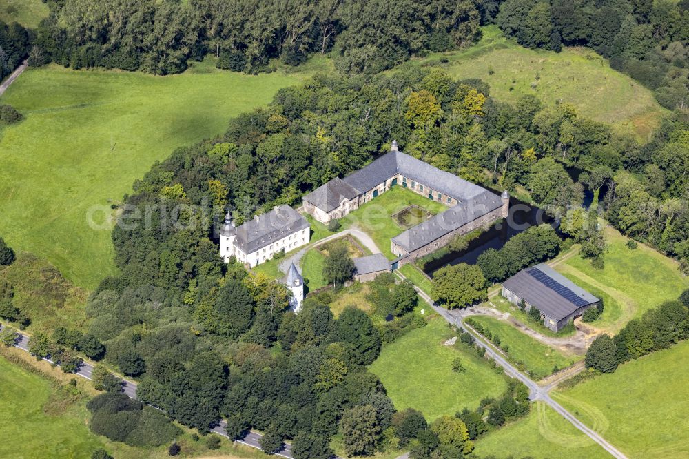 Dreiborn from above - Water castle Dreiborn in Schleiden in the state of North Rhine-Westphalia, Germany