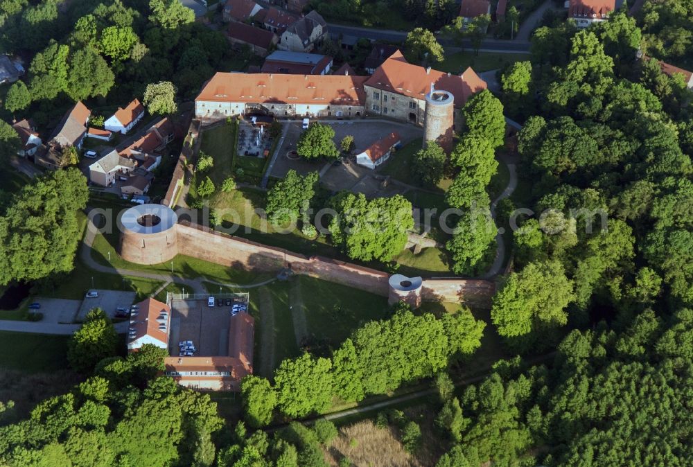 Belzig from above - Castle Eisenhardt in Bad Belzig in Brandenburg