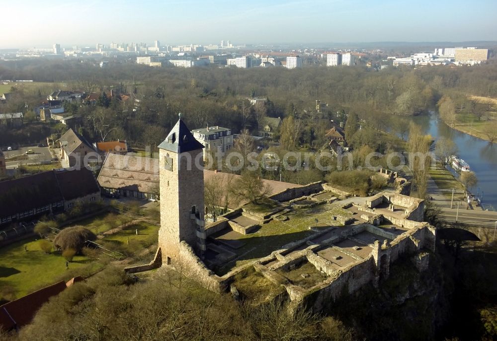 Aerial photograph Halle ( Saale ) - View of the Castle Giebichenstein in Halle (Saale)