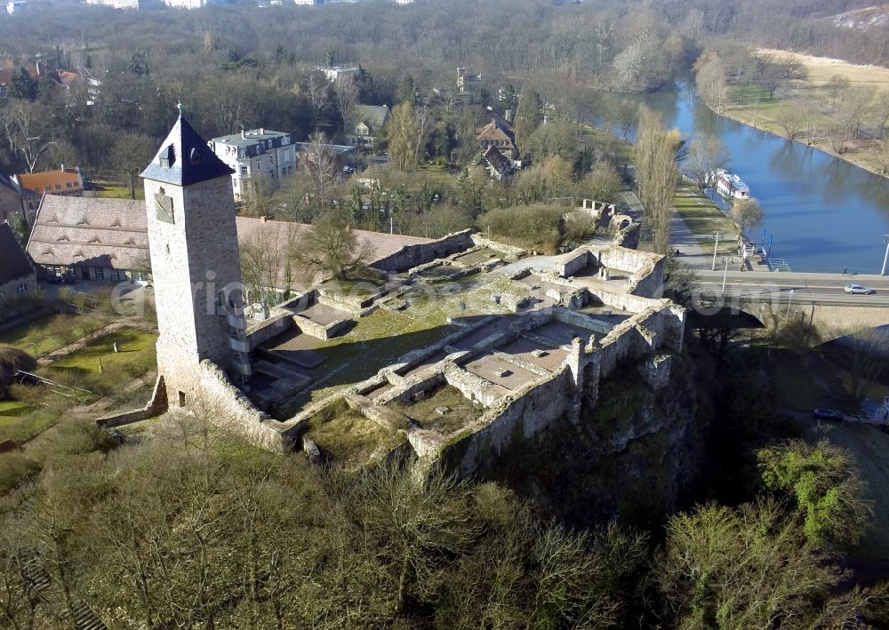 Halle ( Saale ) from above - View of the Castle Giebichenstein in Halle (Saale)