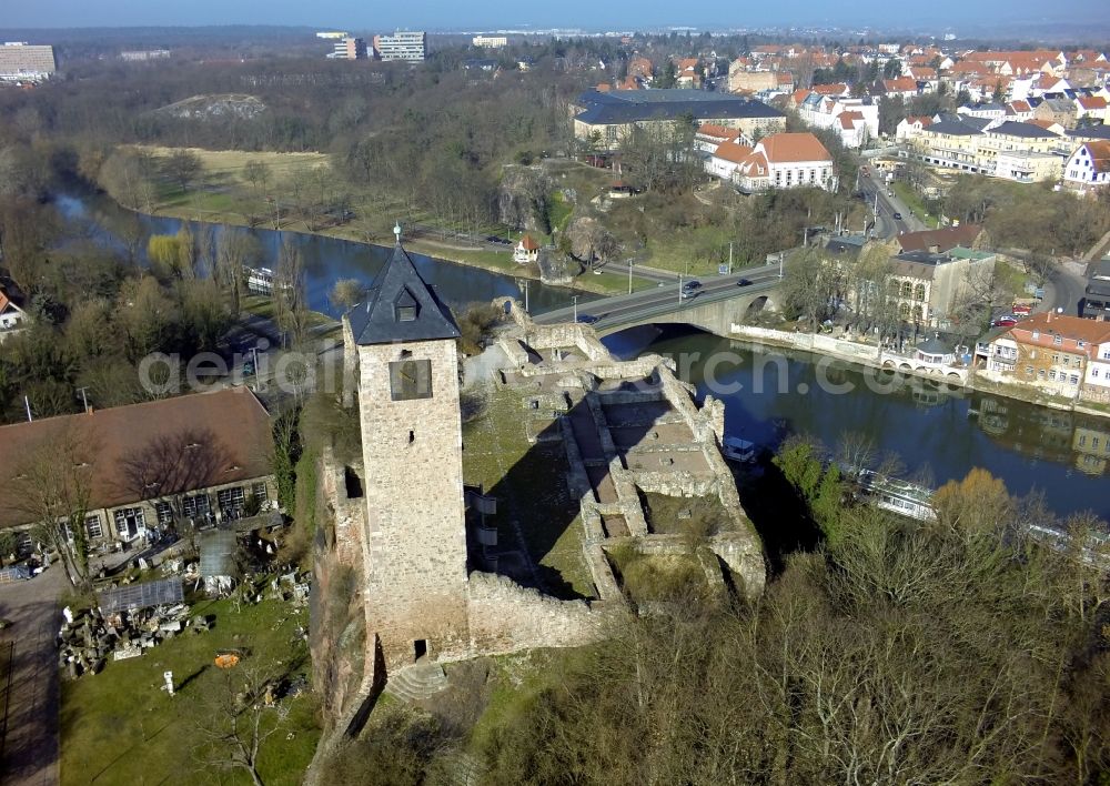 Aerial image Halle ( Saale ) - View of the Castle Giebichenstein in Halle (Saale)