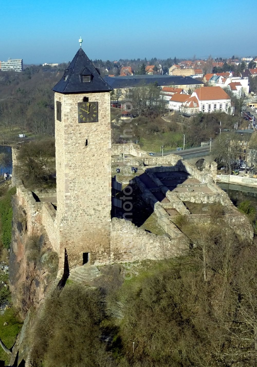 Aerial image Halle ( Saale ) - View of the Castle Giebichenstein in Halle (Saale)