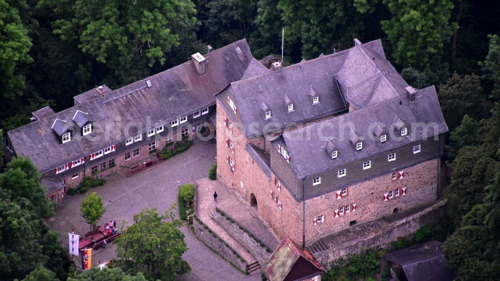 Frankenau from the bird's eye view: Castle Hessenstein in Frankenau in the state Hesse, Germany