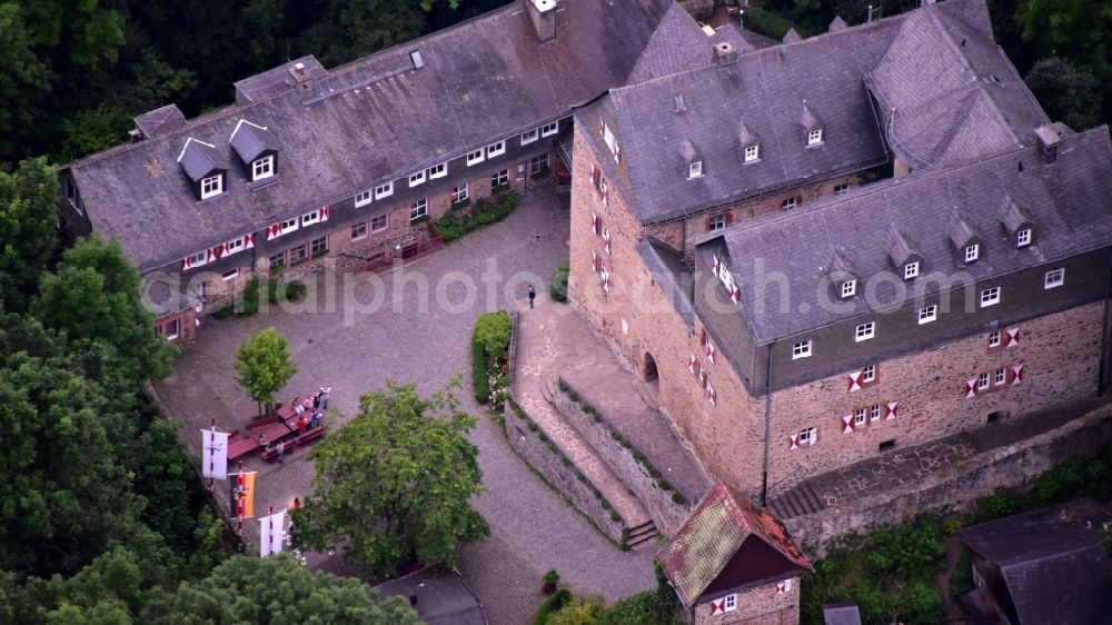 Aerial image Frankenau - Castle Hessenstein in Frankenau in the state Hesse, Germany