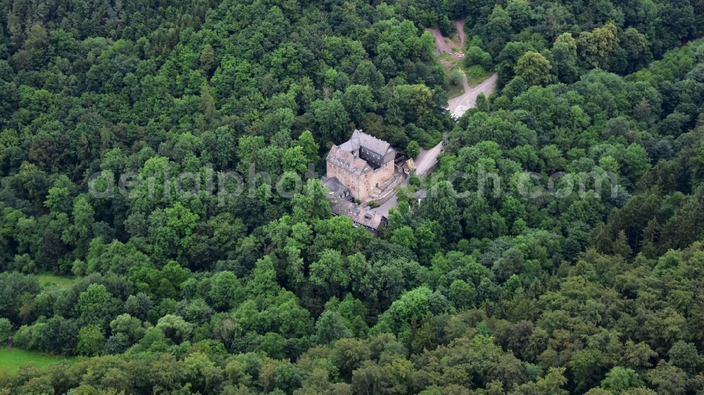 Frankenau from the bird's eye view: Castle Hessenstein in Frankenau in the state Hesse, Germany