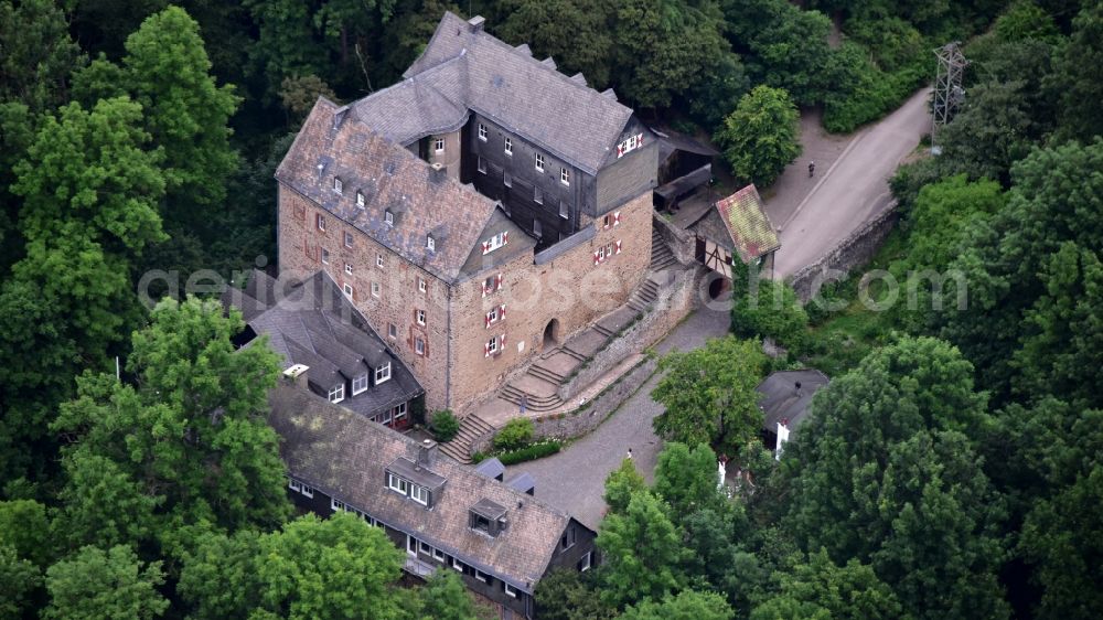 Aerial image Frankenau - Castle Hessenstein in Frankenau in the state Hesse, Germany