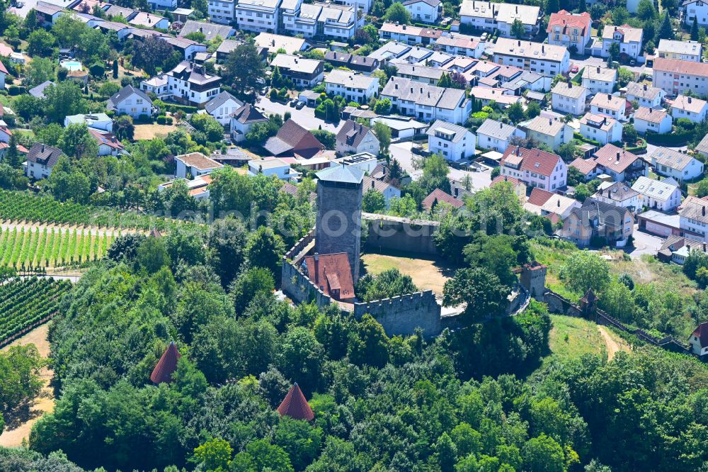 Aerial image Hohenbeilstein - Castle of the fortress Hohenbeilstein in Hohenbeilstein in the state Baden-Wuerttemberg, Germany