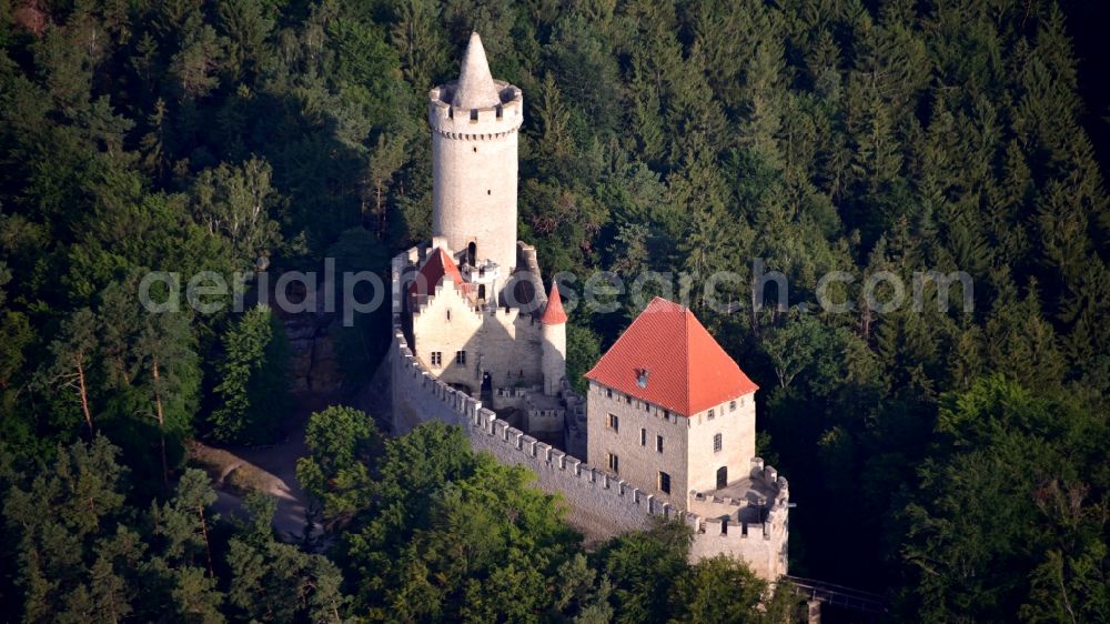 Aerial photograph Kokorin - Castle of the fortress in Kokorin in Stredocesky kraj, Czech Republic