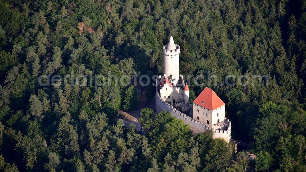 Kokorin from above - Castle of the fortress in Kokorin in Stredocesky kraj, Czech Republic