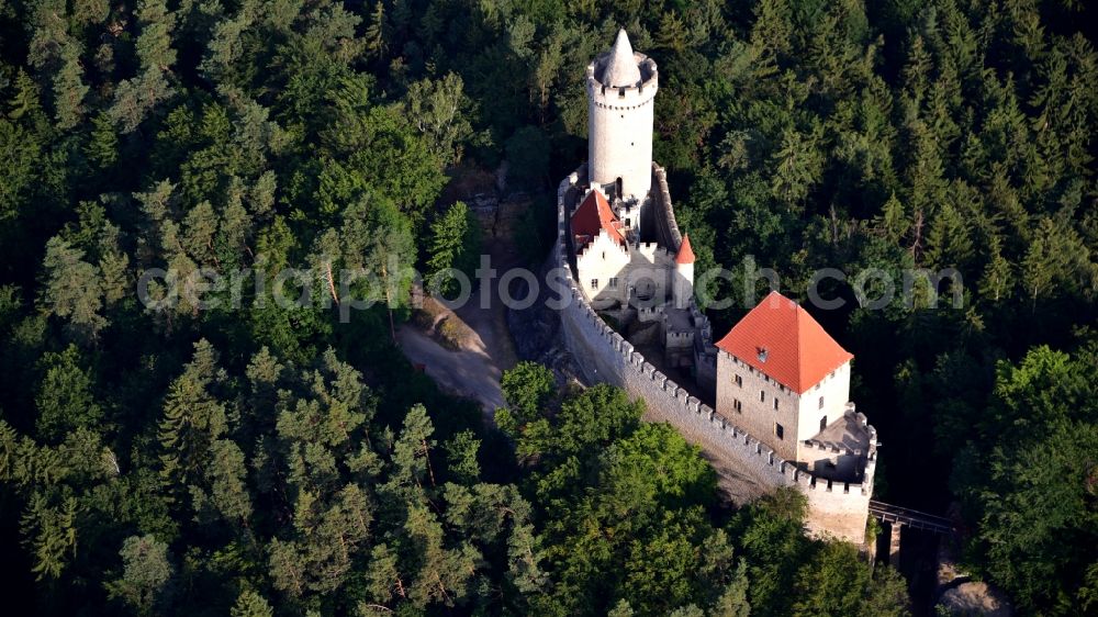 Kokorin from above - Castle of the fortress in Kokorin in Stredocesky kraj, Czech Republic