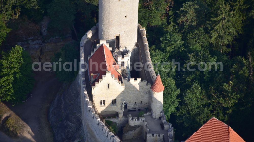 Kokorin from the bird's eye view: Castle of the fortress in Kokorin in Stredocesky kraj, Czech Republic