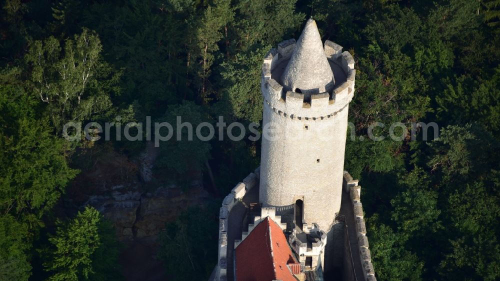 Aerial photograph Kokorin - Castle of the fortress in Kokorin in Stredocesky kraj, Czech Republic