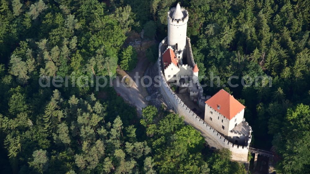 Kokorin from above - Castle of the fortress in Kokorin in Stredocesky kraj, Czech Republic