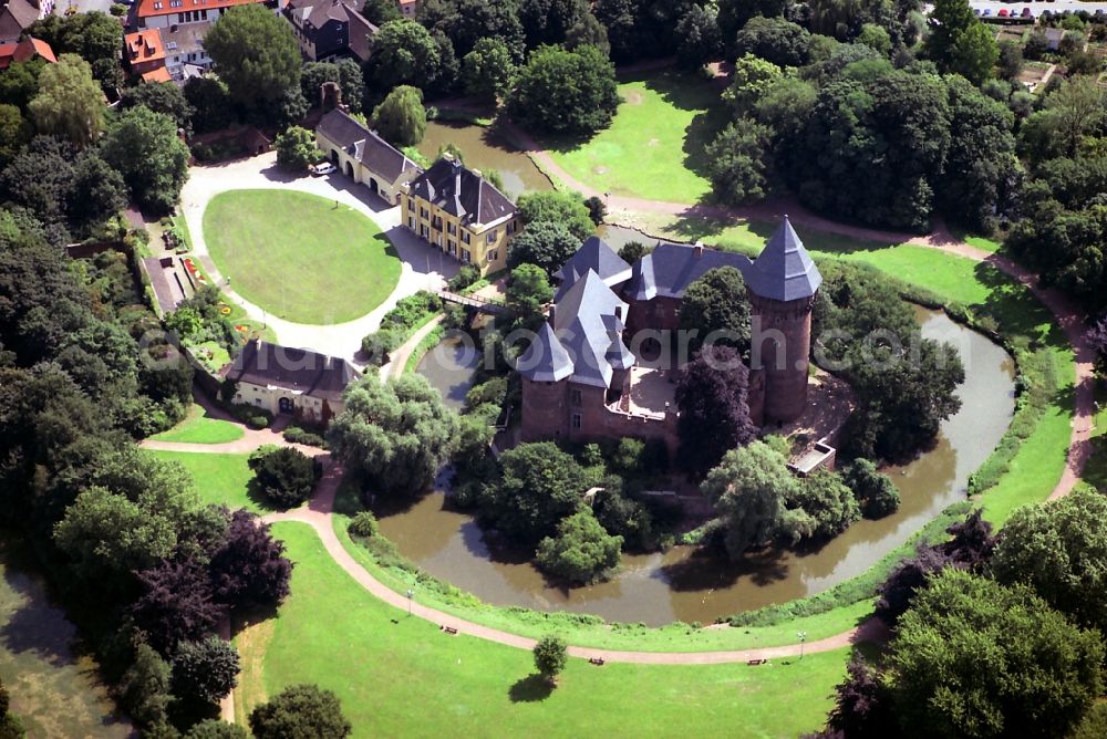 Krefeld from above - Burg Linn in Krefeld in North Rhine-Westphalia