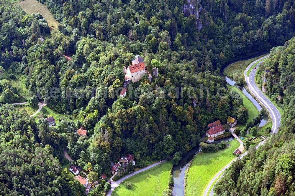 Aerial image Waischenfeld - Castle of the fortress Rabeneck in Waischenfeld in the state Bavaria, Germany