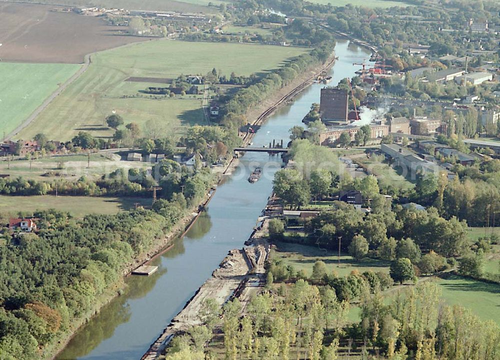 Burg / Sachsen-Anhalt from the bird's eye view: 