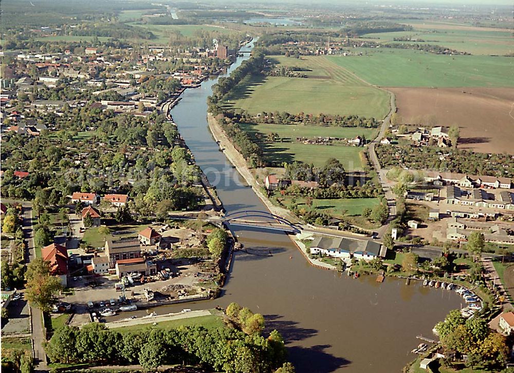 Burg / Sachsen-Anhalt from the bird's eye view: 