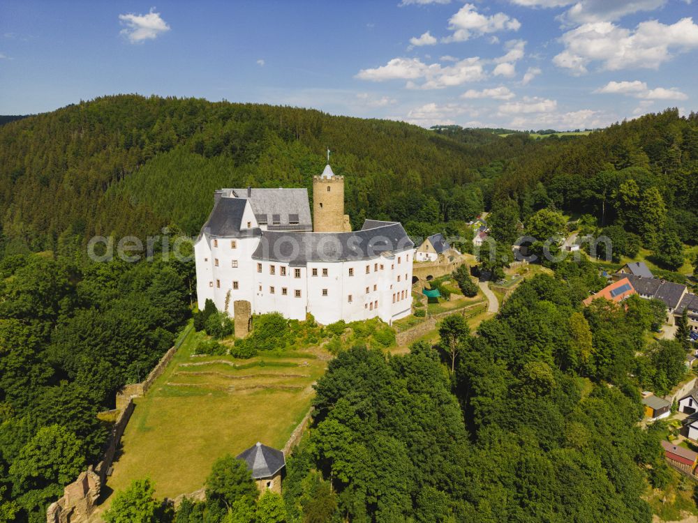 Aerial photograph Drebach - Scharfenstein Castle in Scharfenstein in the state of Saxony, Germany