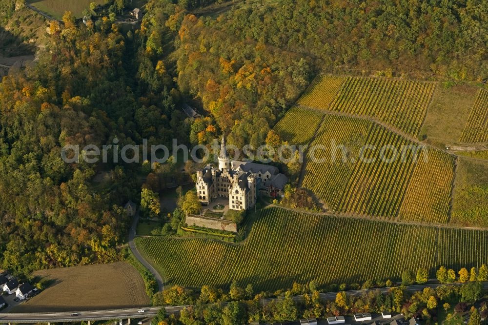 Aerial image Bad Hönningen - Castle / Castle near Bad Hönningen in Rhineland-Palatinate